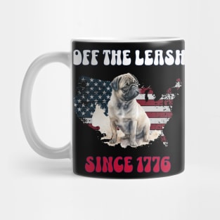4th of July Independence Day Funny Design for Dog Lovers Mug